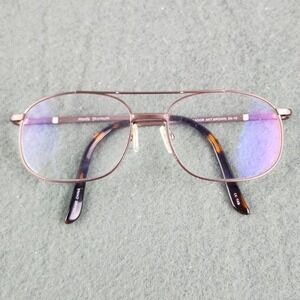 Modern Ambassador MODz titanium Eyeglasses 56-16-145 Brown Aviators